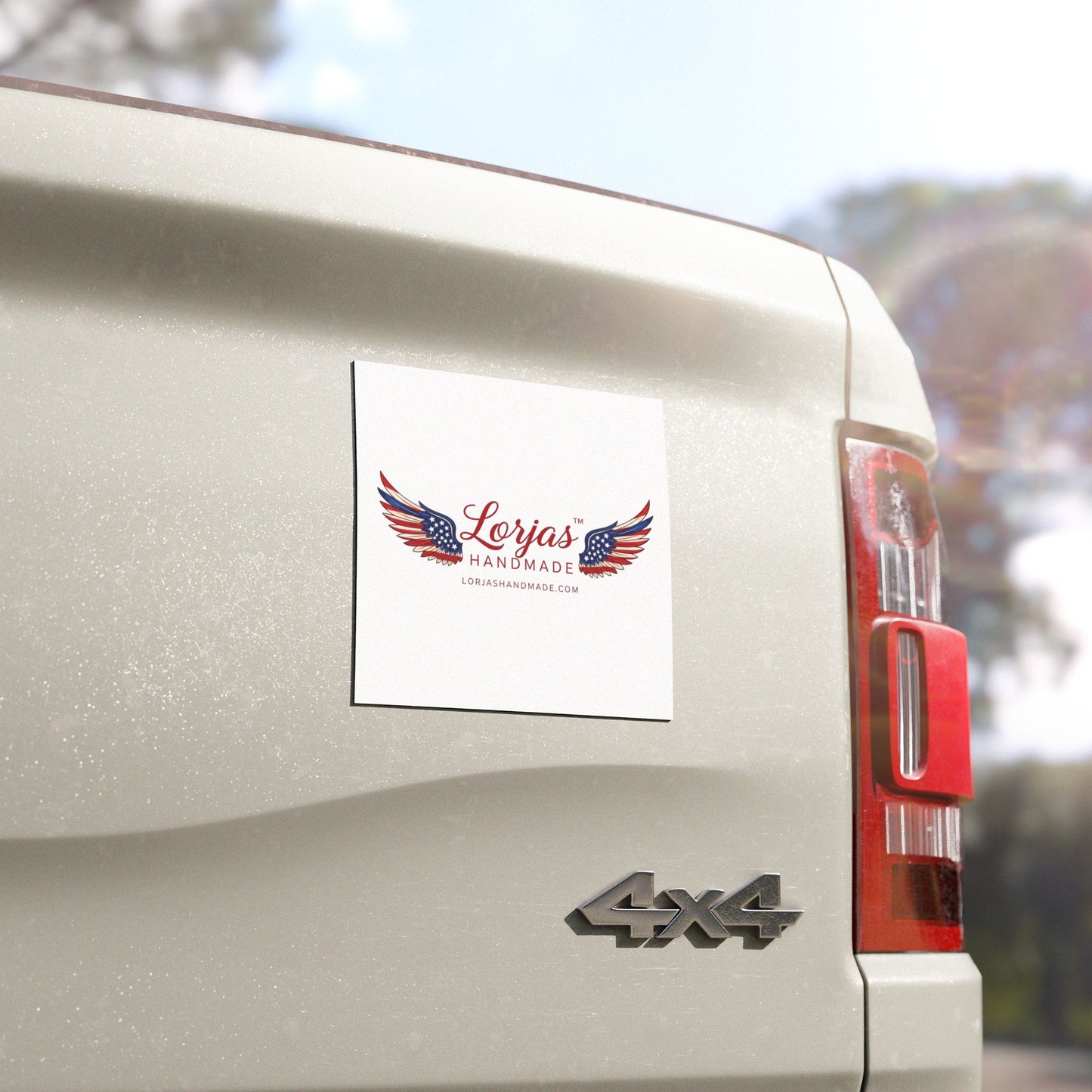 Imán para coche con logotipo de alas patriótico — Pegatina para vehículo "Lorjas Handmade"