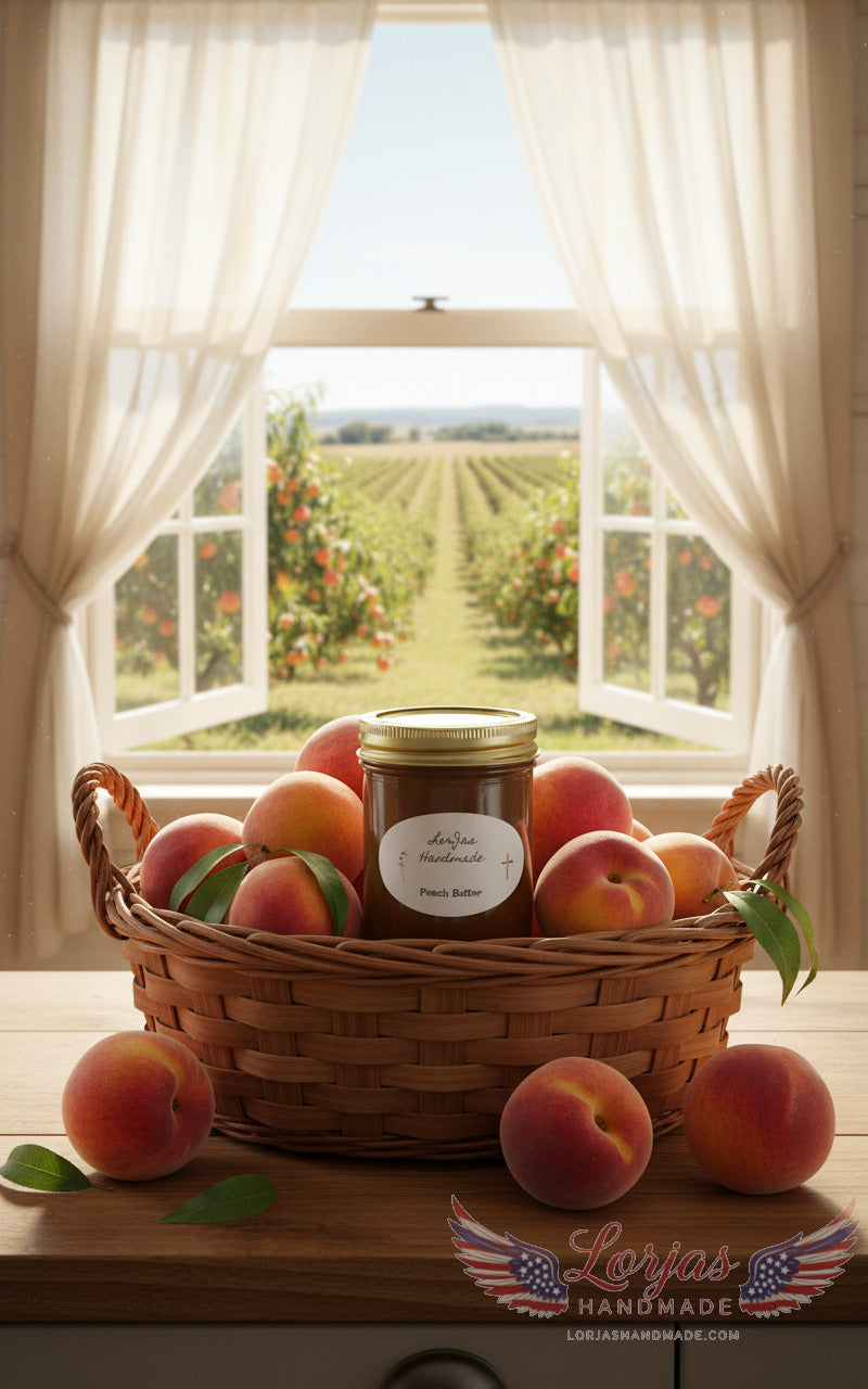 Naturally organic 'LorJas Handmade Peach Fruit Butter'
