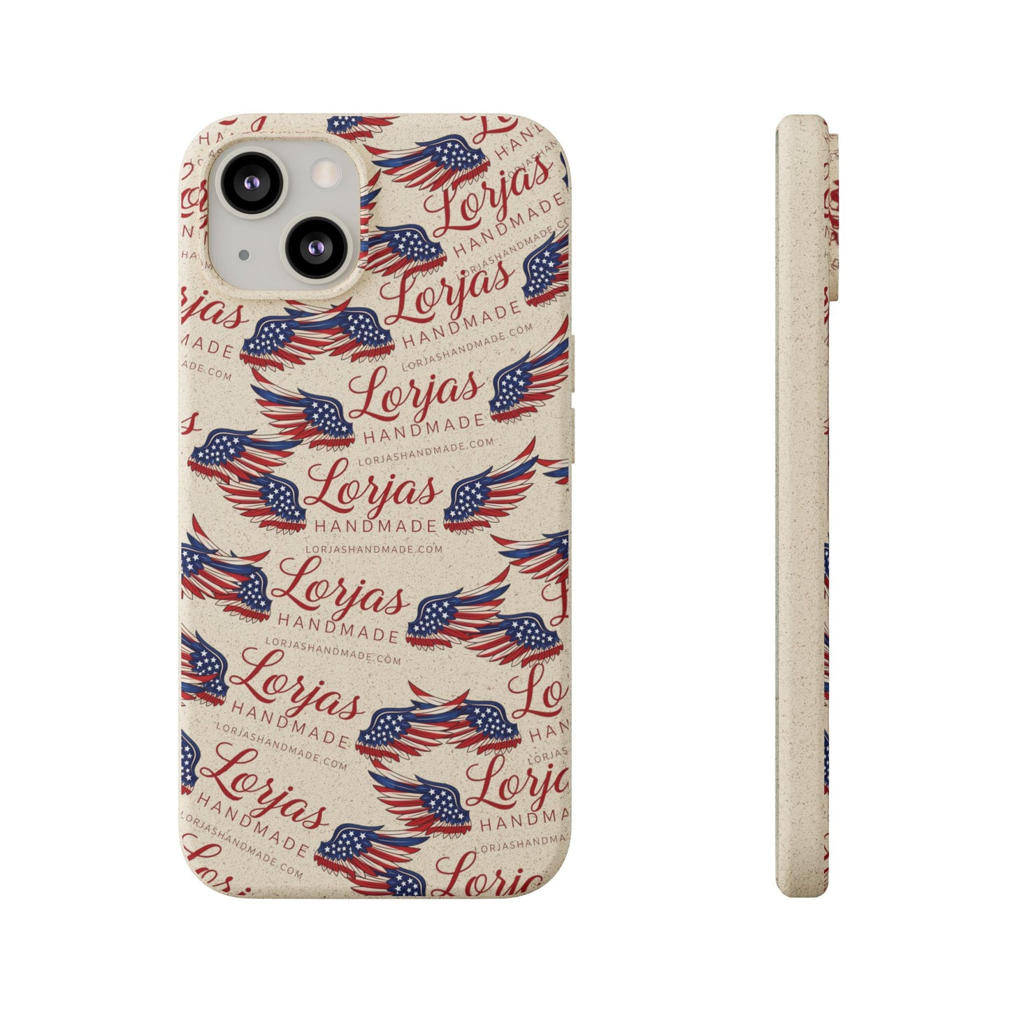 Biodegradable Phone Case — Eco-Friendly American Flag Design