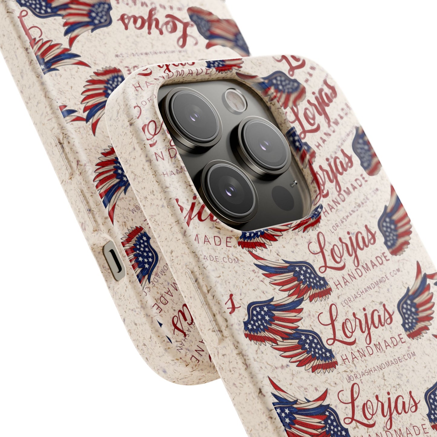 Biodegradable Phone Case — Eco-Friendly American Flag Design