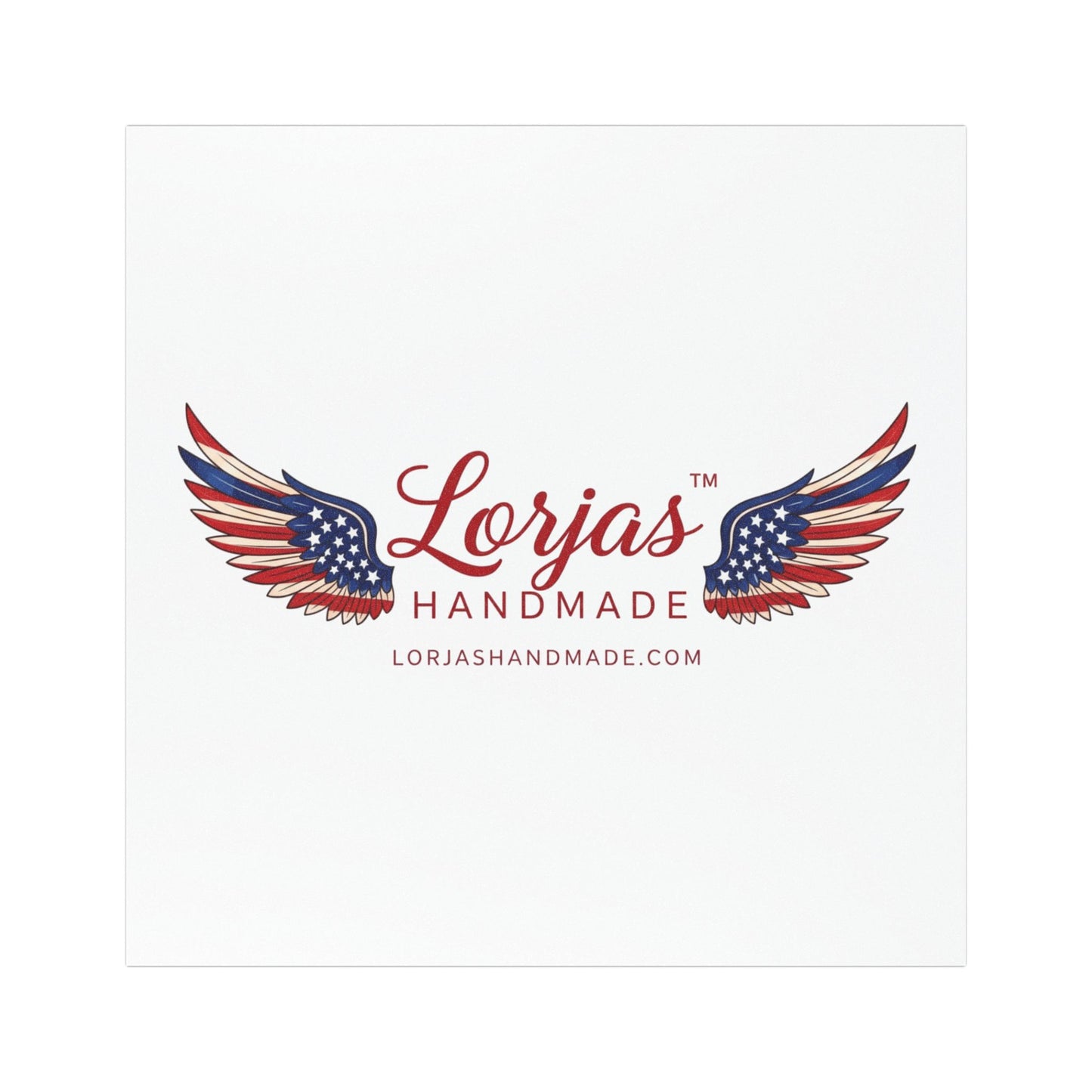 Imán para coche con logotipo de alas patriótico — Pegatina para vehículo "Lorjas Handmade"