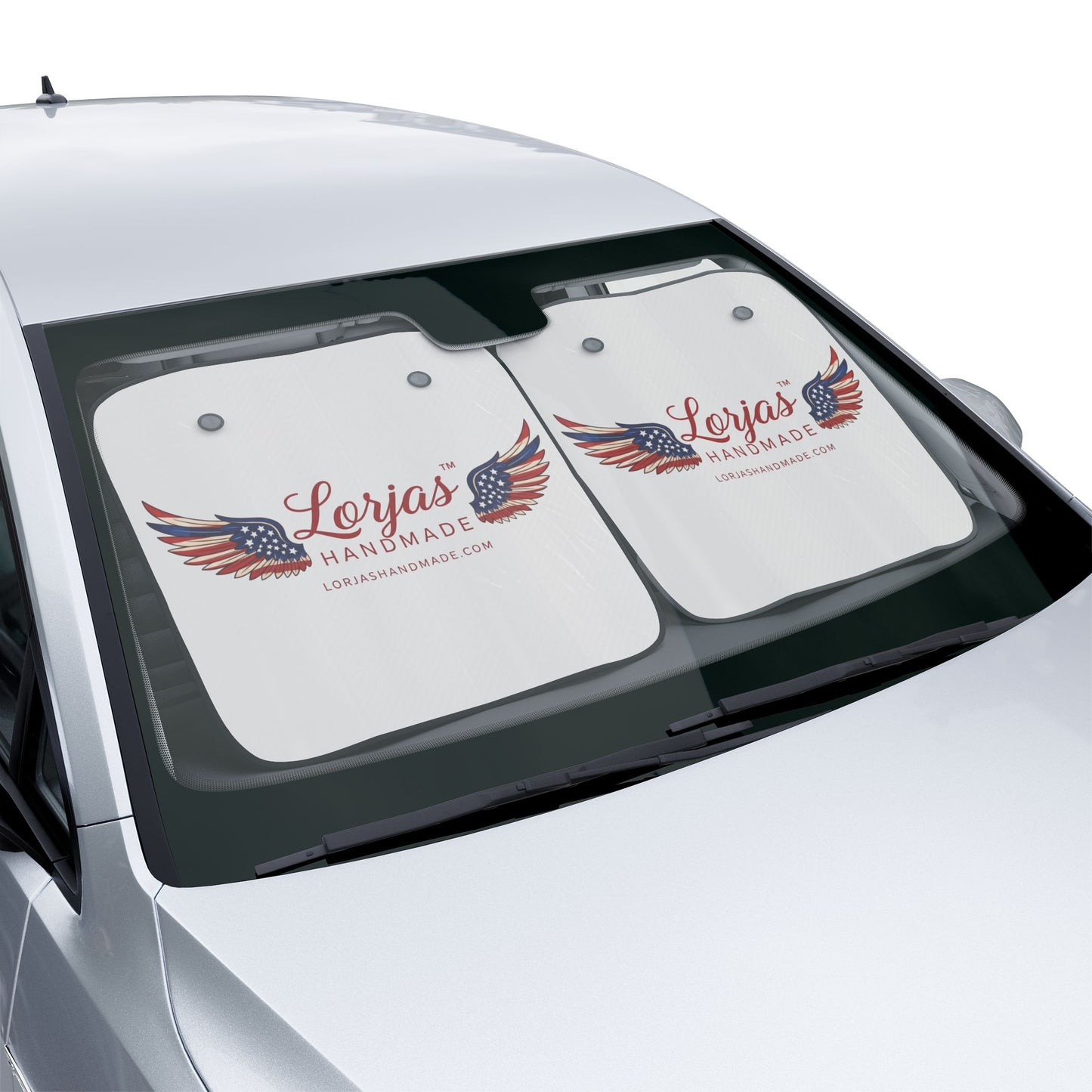 Parasol para Coche — Diseño de Ala Patriótica "Lorjas Hecho a Mano"