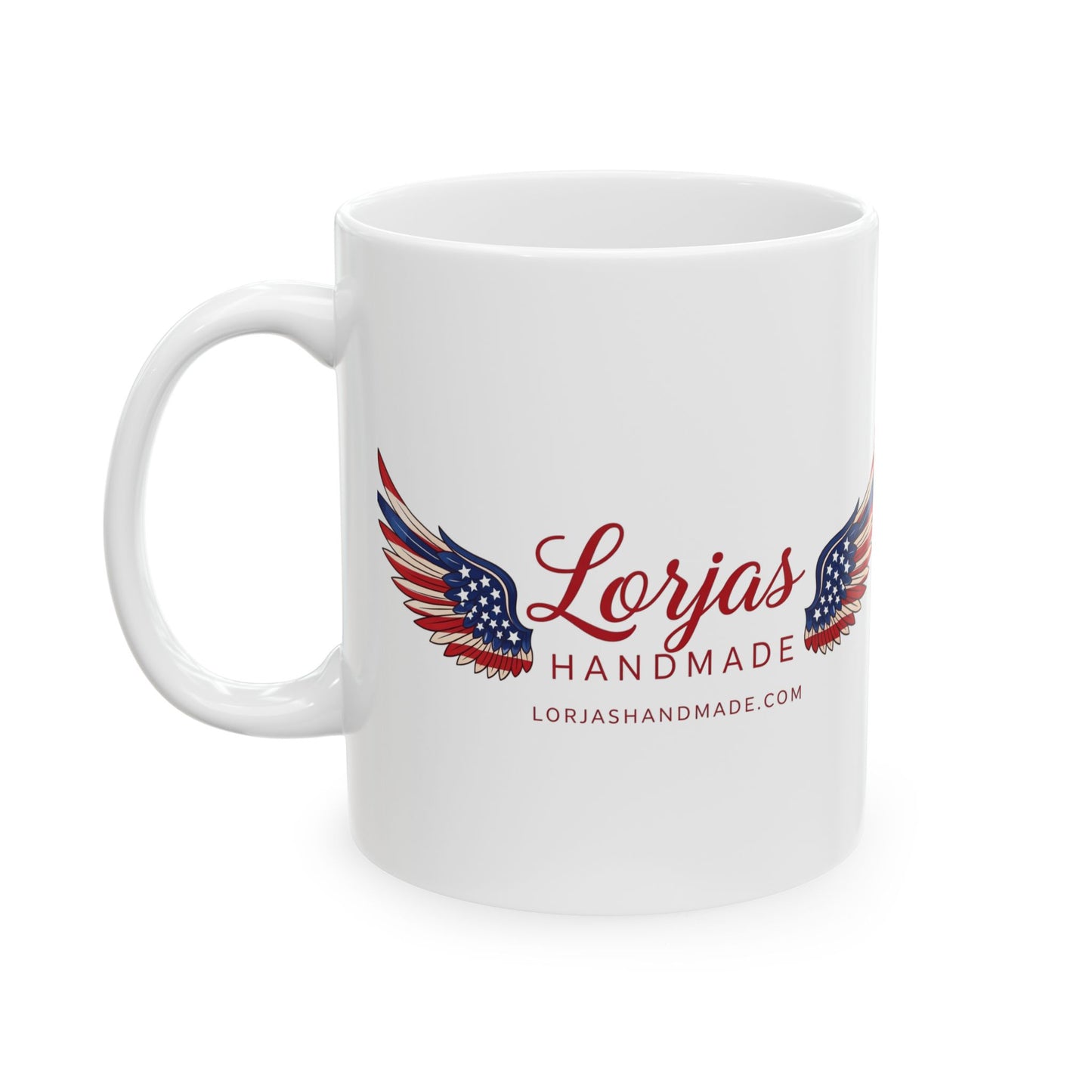 Ceramic Mug — Patriotic American Flag Wings Coffee Mug (11oz & 15oz)