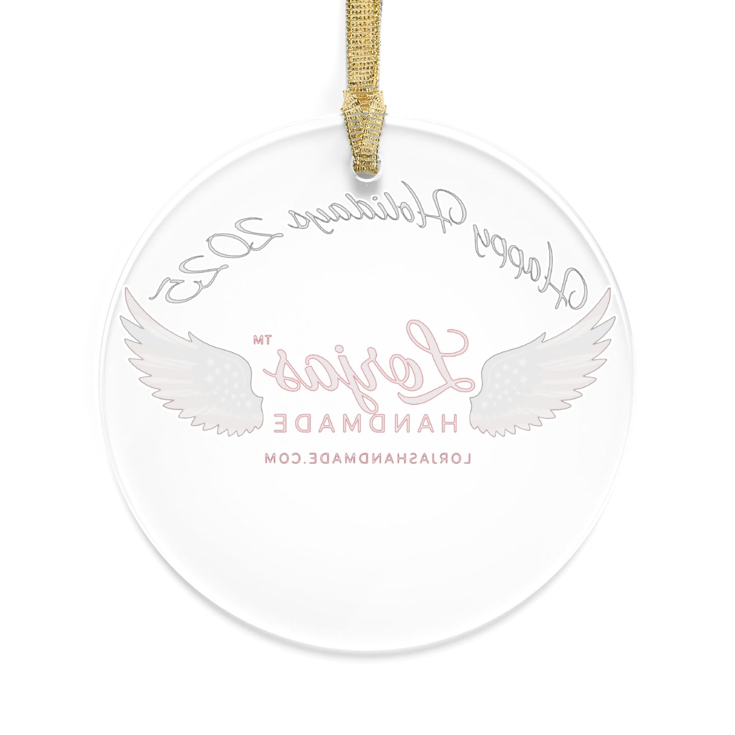 Acrylic Ornament — “Happy Holidays 2025” Patriotic Wings Personalized Holiday Decoration