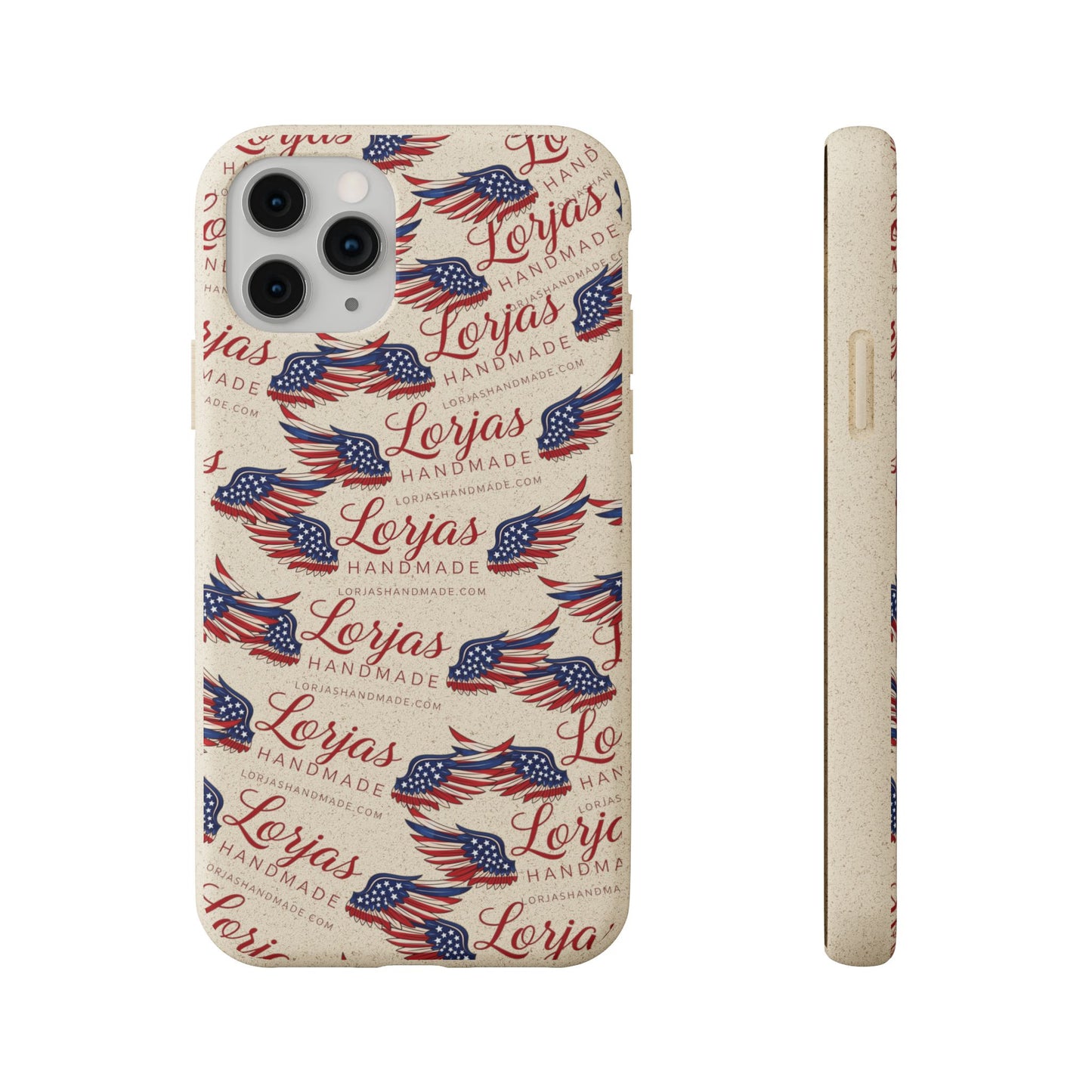 Biodegradable Phone Case — Eco-Friendly American Flag Design