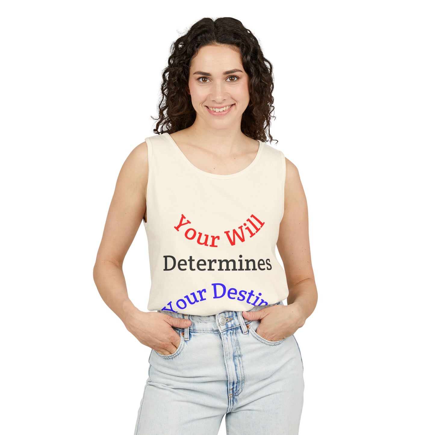 Inspirational "Your Will Determines Your Destiny" - LorJas Handmade Tank Top