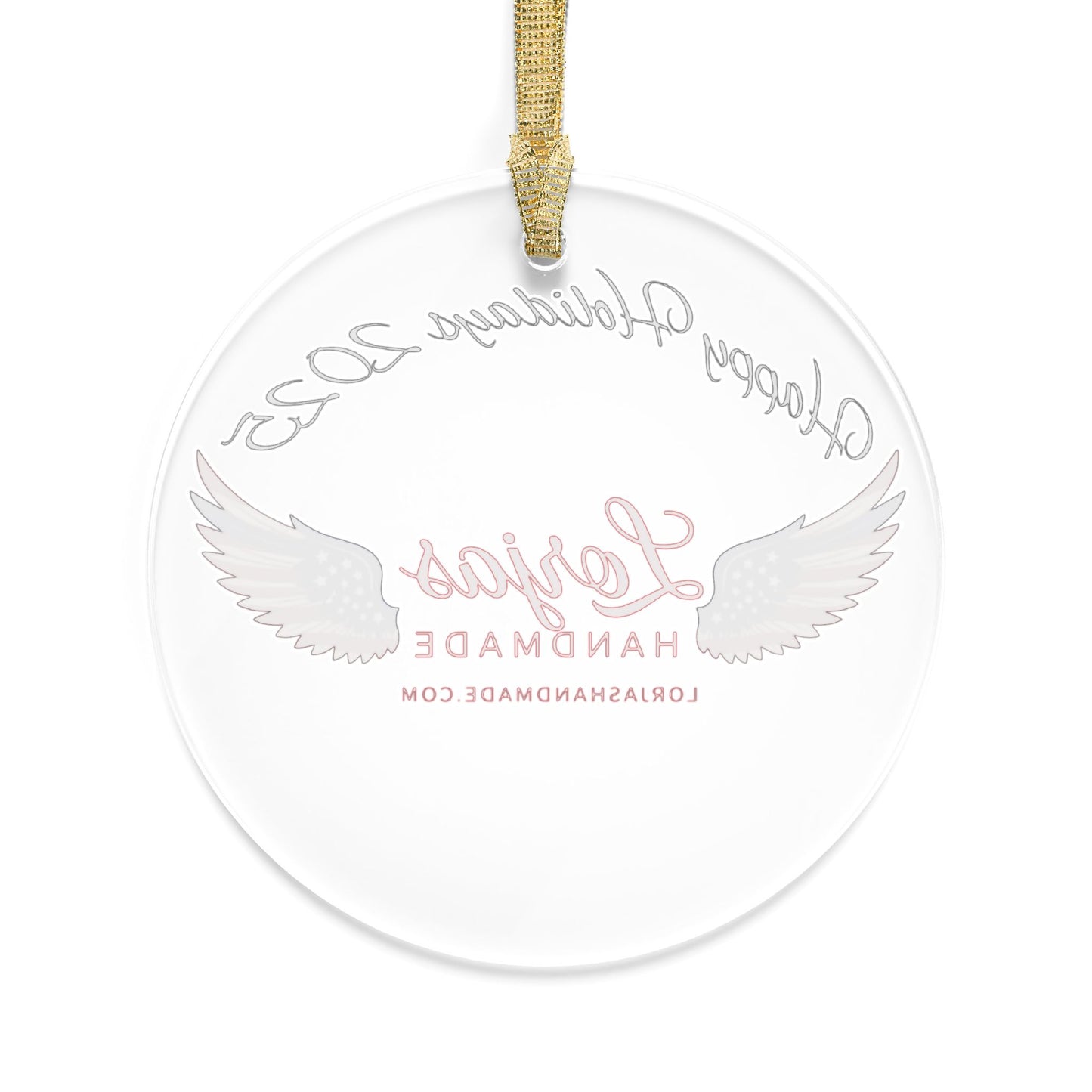 Acrylic Ornament — “Happy Holidays 2025” Patriotic Wings Holiday Decoration