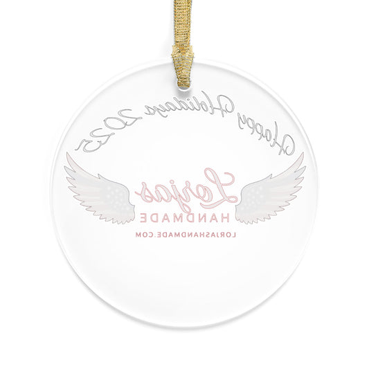 Acrylic Ornament — “Happy Holidays 2025” Patriotic Wings Holiday Decoration