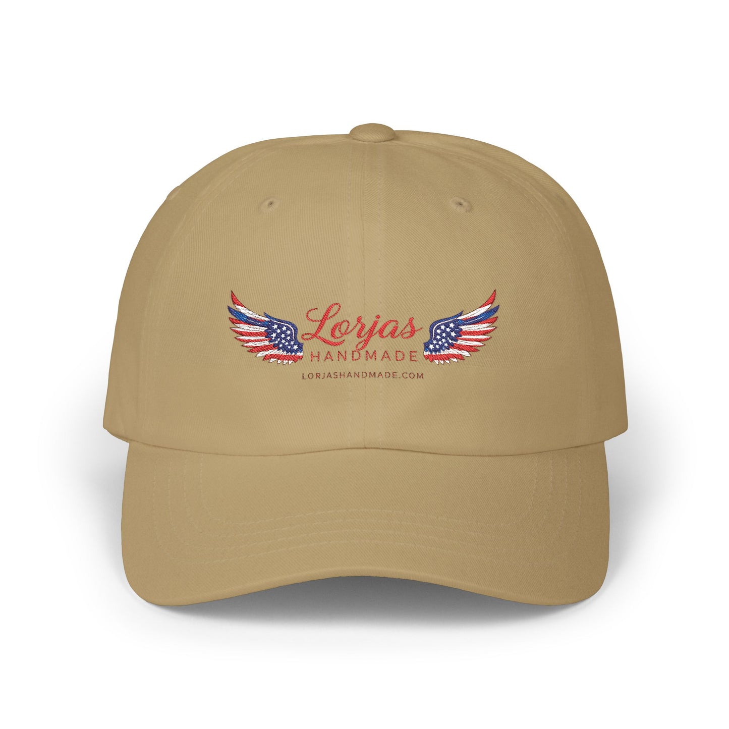Classic Americana Logo Cap – ‘LorJas Handmade Wings’ Embroidered Baseball Hat