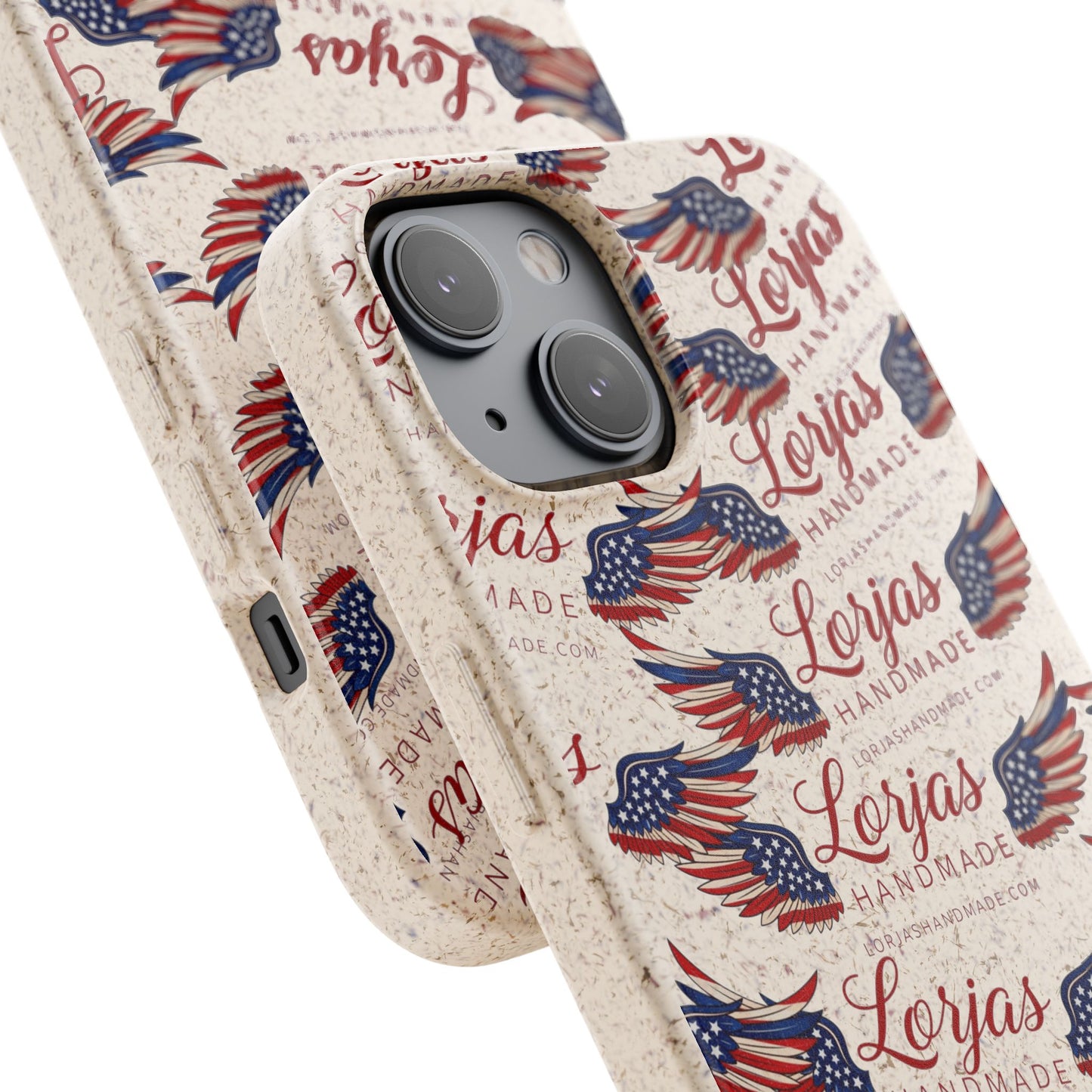 Biodegradable Phone Case — Eco-Friendly American Flag Design