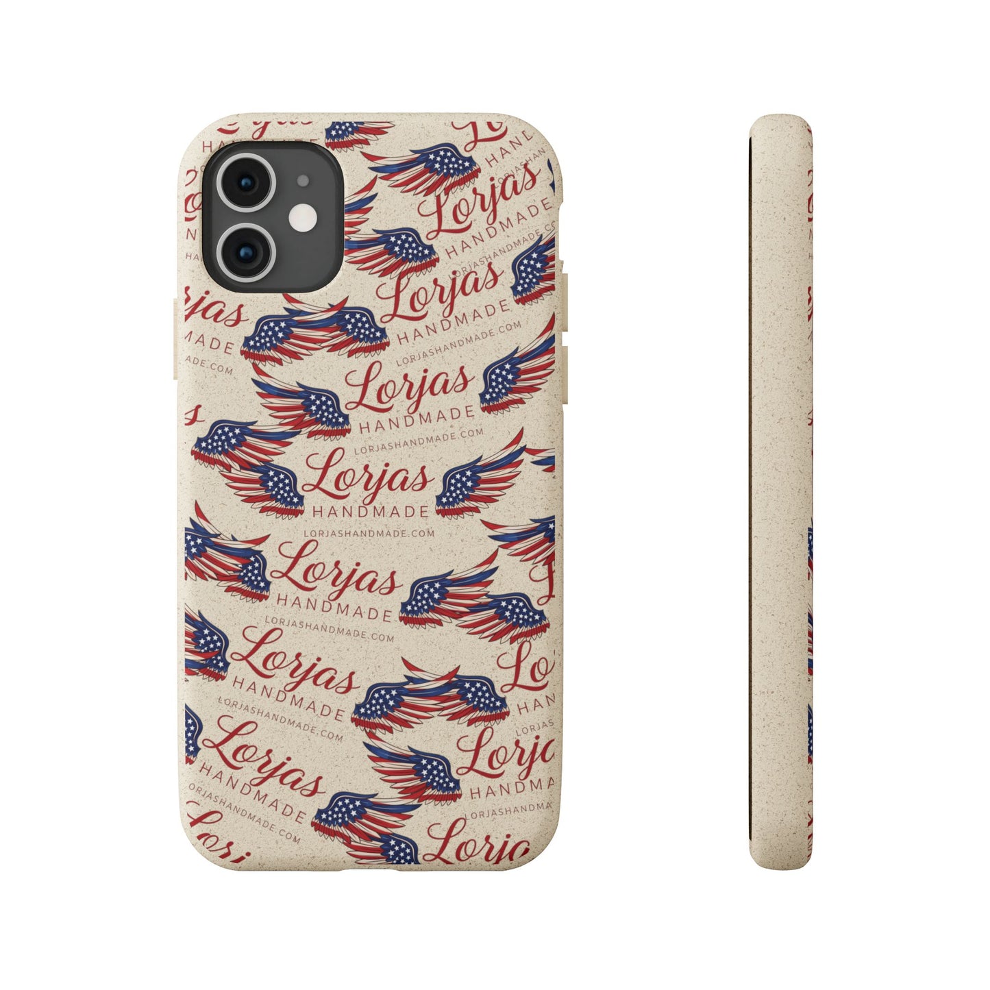 Biodegradable Phone Case — Eco-Friendly American Flag Design