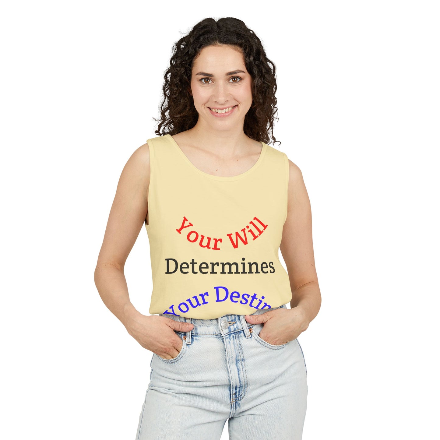 Inspirational "Your Will Determines Your Destiny" - LorJas Handmade Tank Top