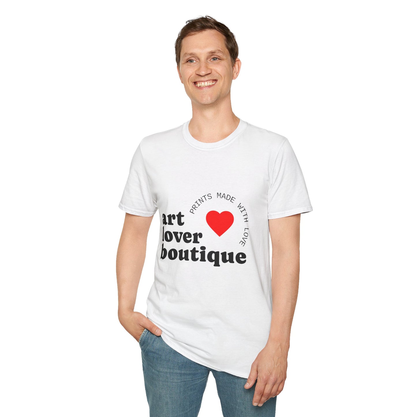 Art Lover T‑Shirt — "Prints Made With Love" Heart Boutique Tee -LorJas Handmade Comfy Tee