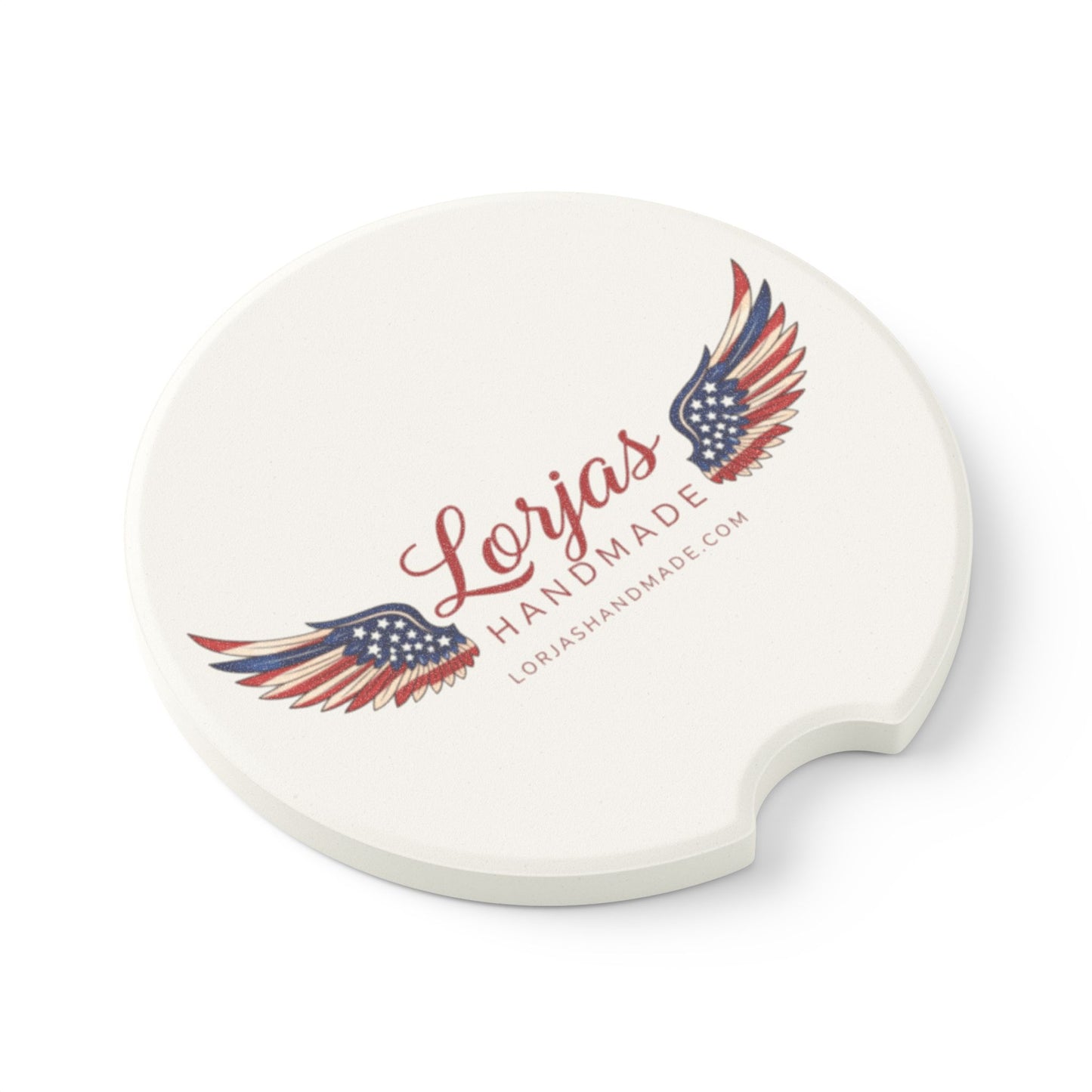 Soapstone Car Coaster — Americana Wing Logo Car Cup Holder Coaster