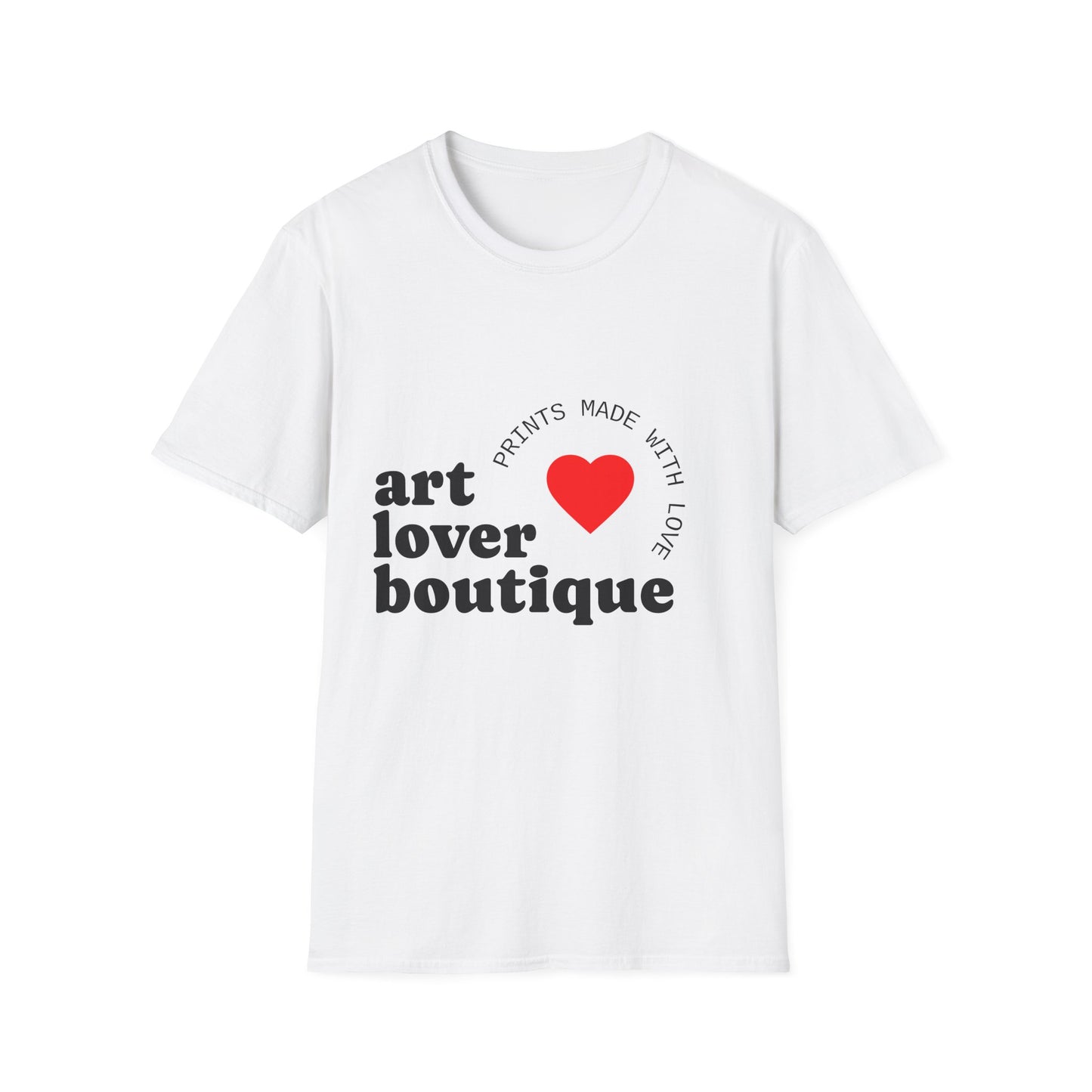 Art Lover T‑Shirt — "Prints Made With Love" Heart Boutique Tee -LorJas Handmade Comfy Tee