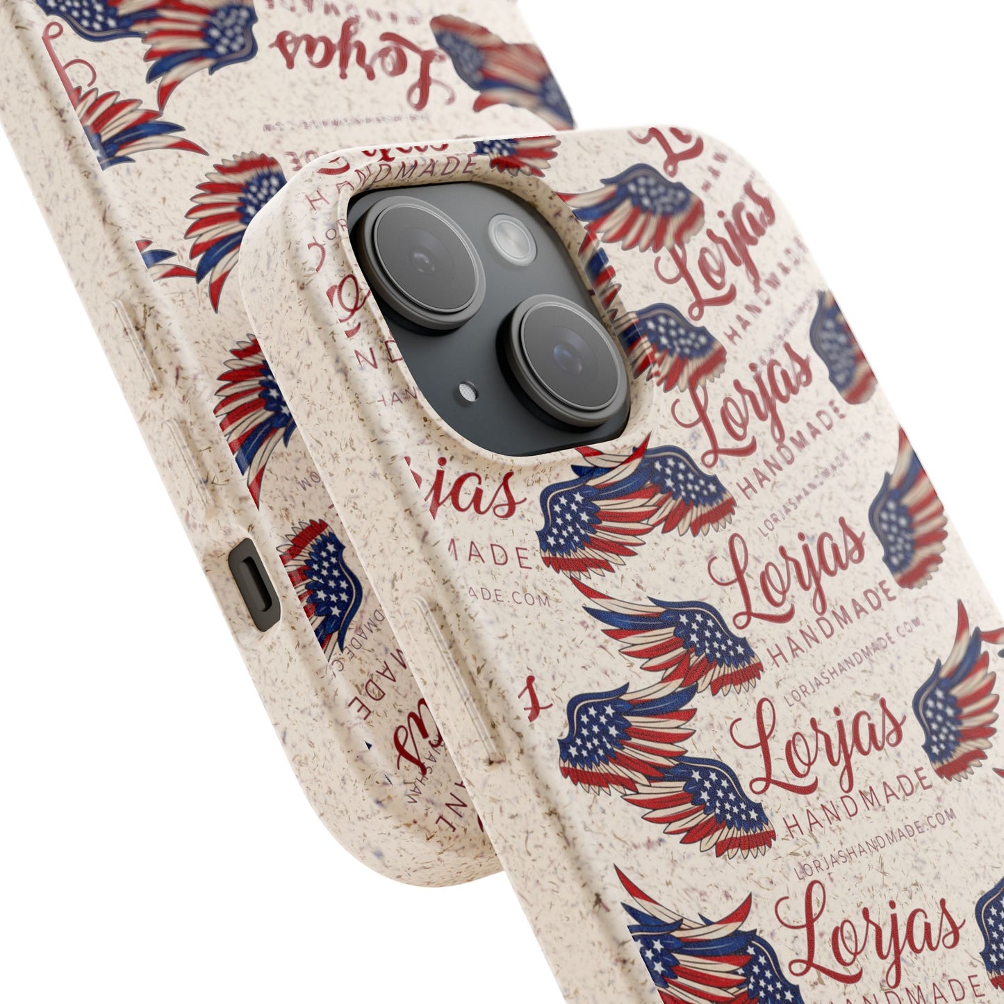 Biodegradable Phone Case — Eco-Friendly American Flag Design