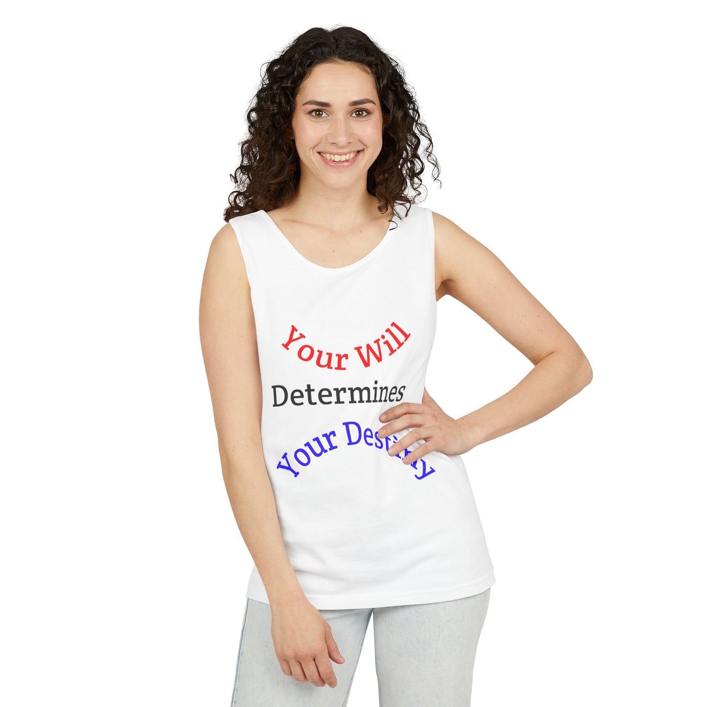 Inspirational "Your Will Determines Your Destiny" - LorJas Handmade Tank Top