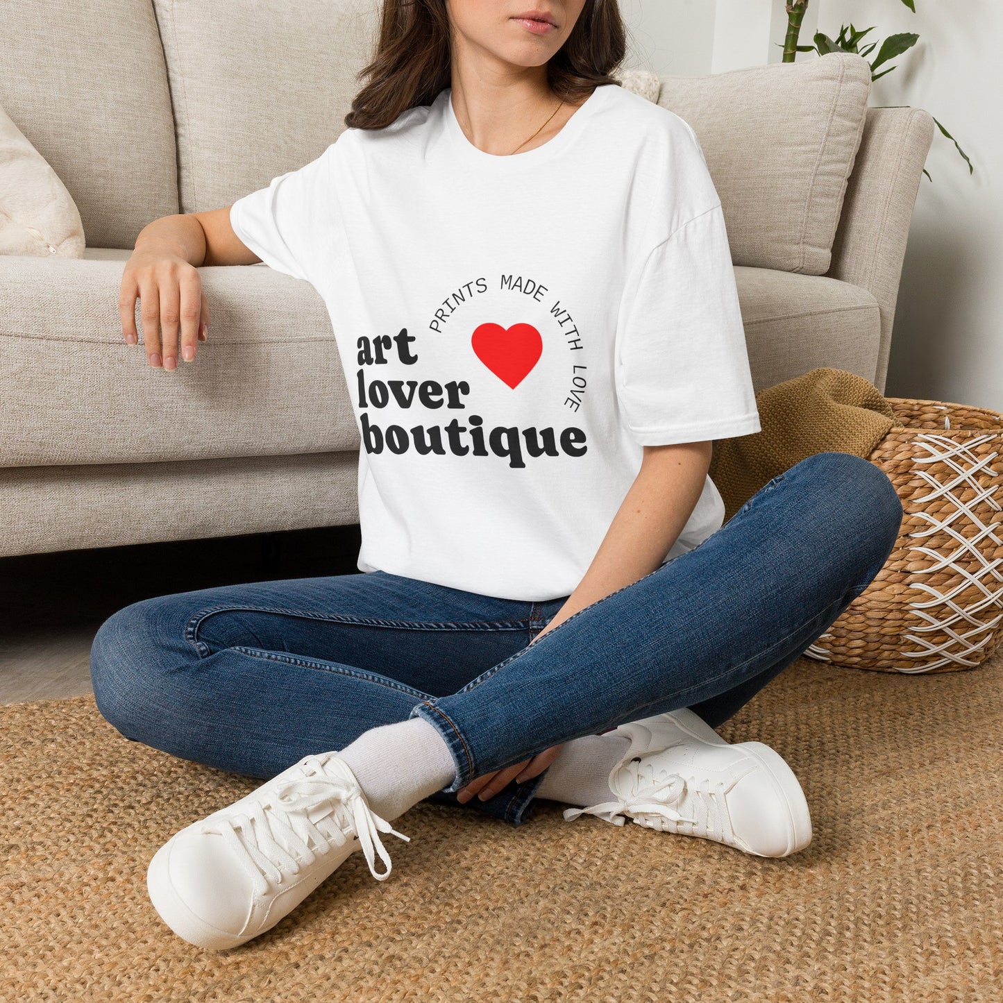 Art Lover T‑Shirt — "Prints Made With Love" Heart Boutique Tee -LorJas Handmade Comfy Tee