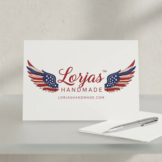 Lor’Jas Handmade Patriotic Americana Winged Logo Vehicle Magnet