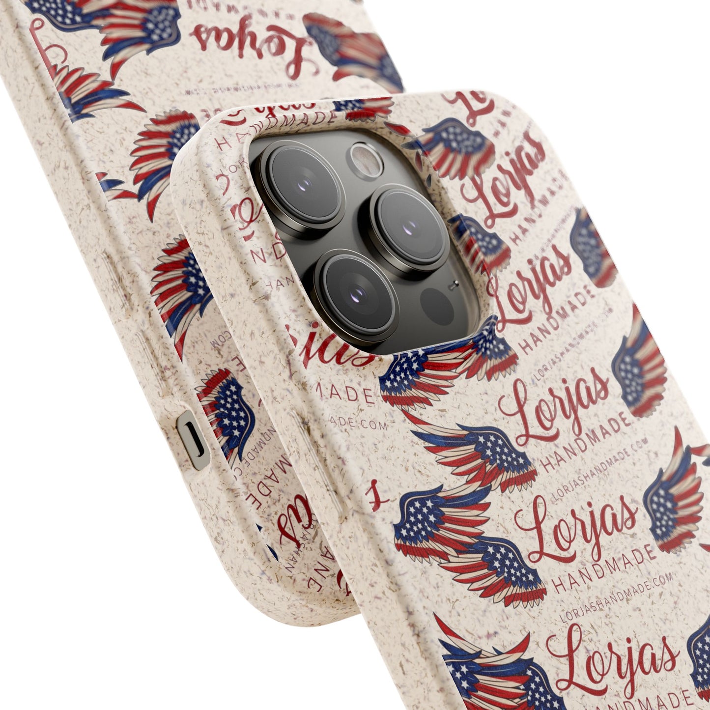 Biodegradable Phone Case — Eco-Friendly American Flag Design