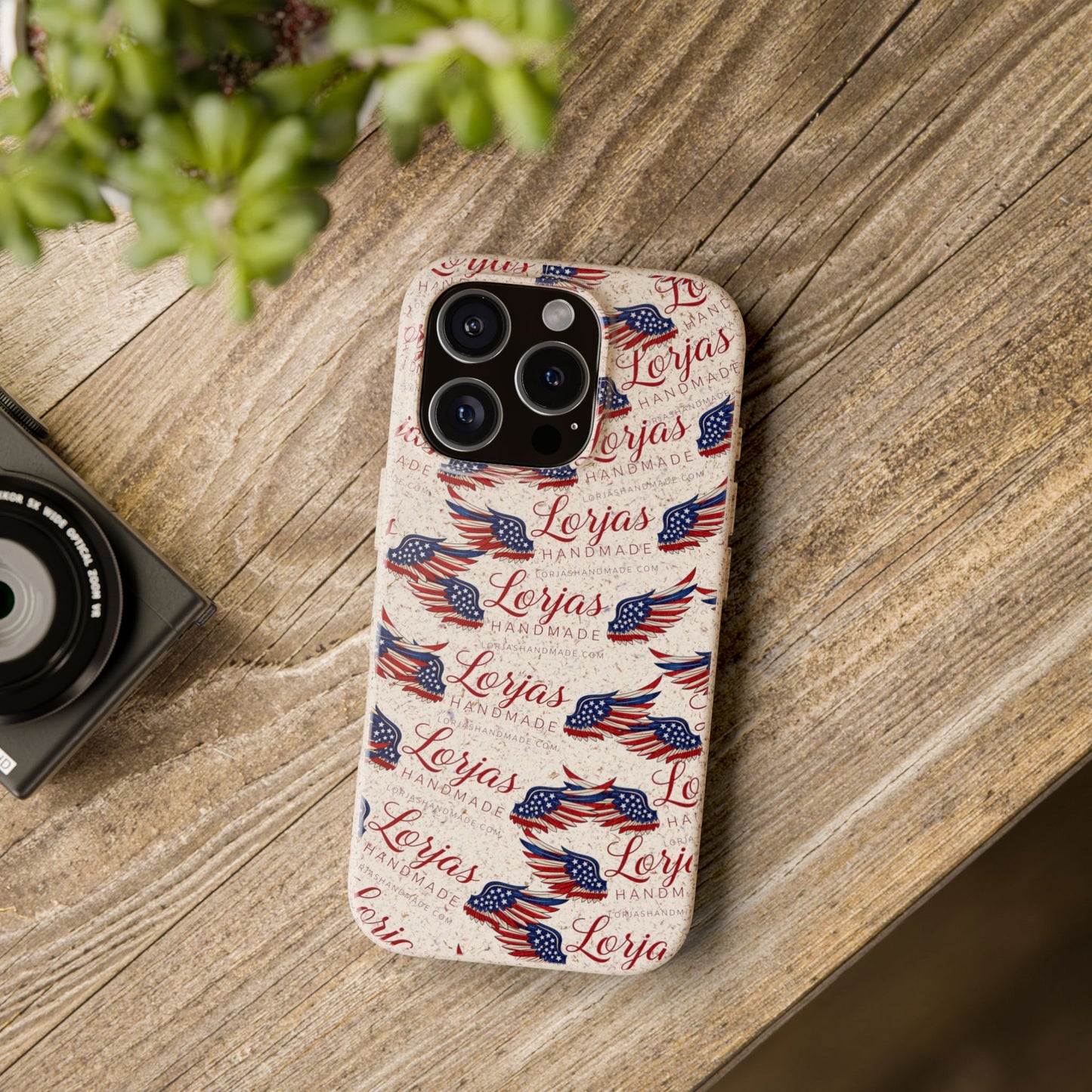 Biodegradable Phone Case — Eco-Friendly American Flag Design