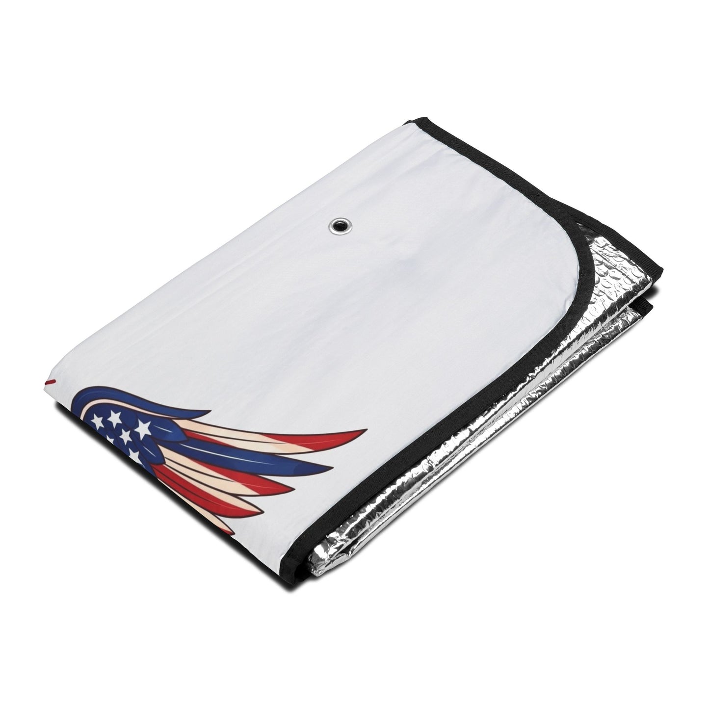 Car Sun Shade — "Lorjas Handmade" Patriotic Wing Design