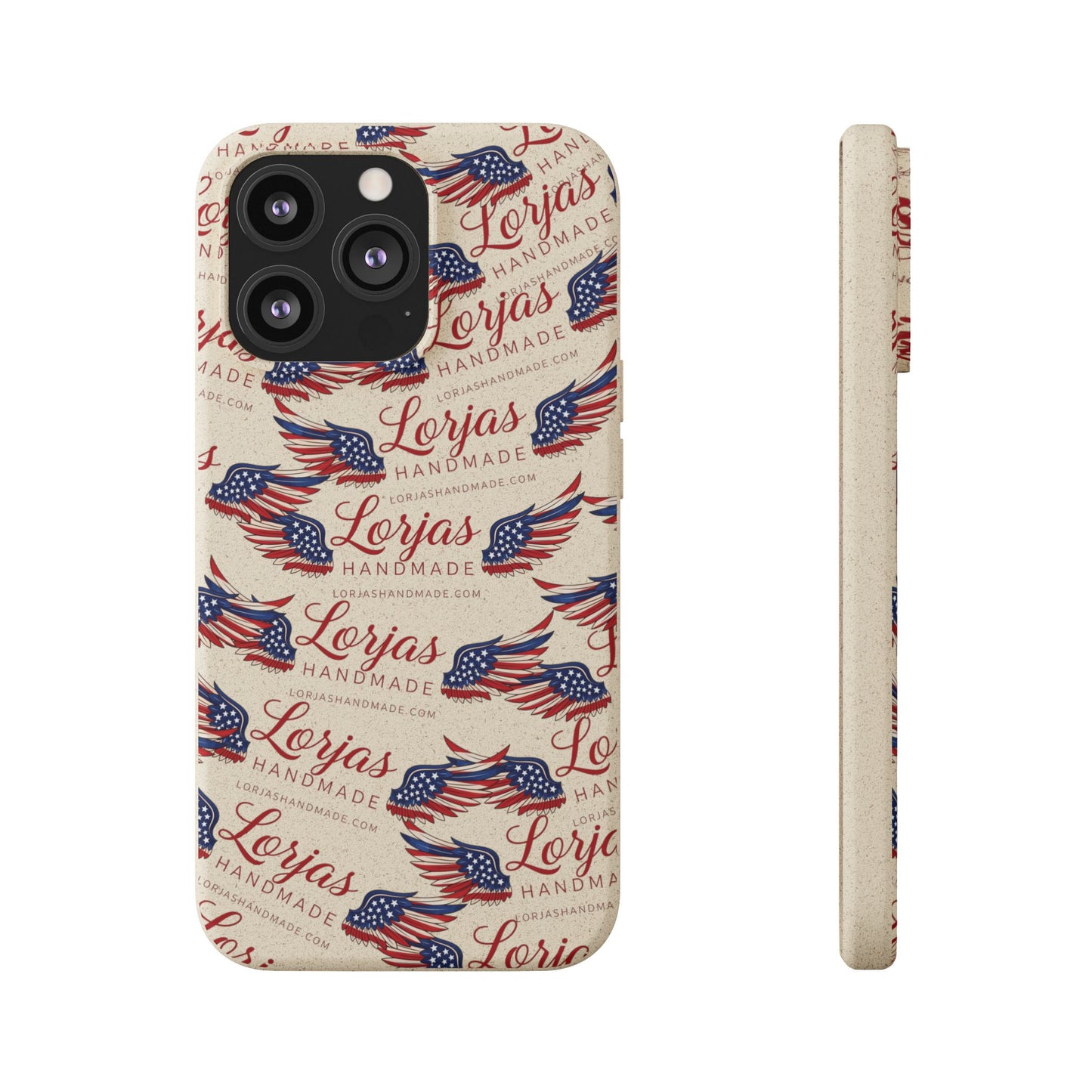 Biodegradable Phone Case — Eco-Friendly American Flag Design