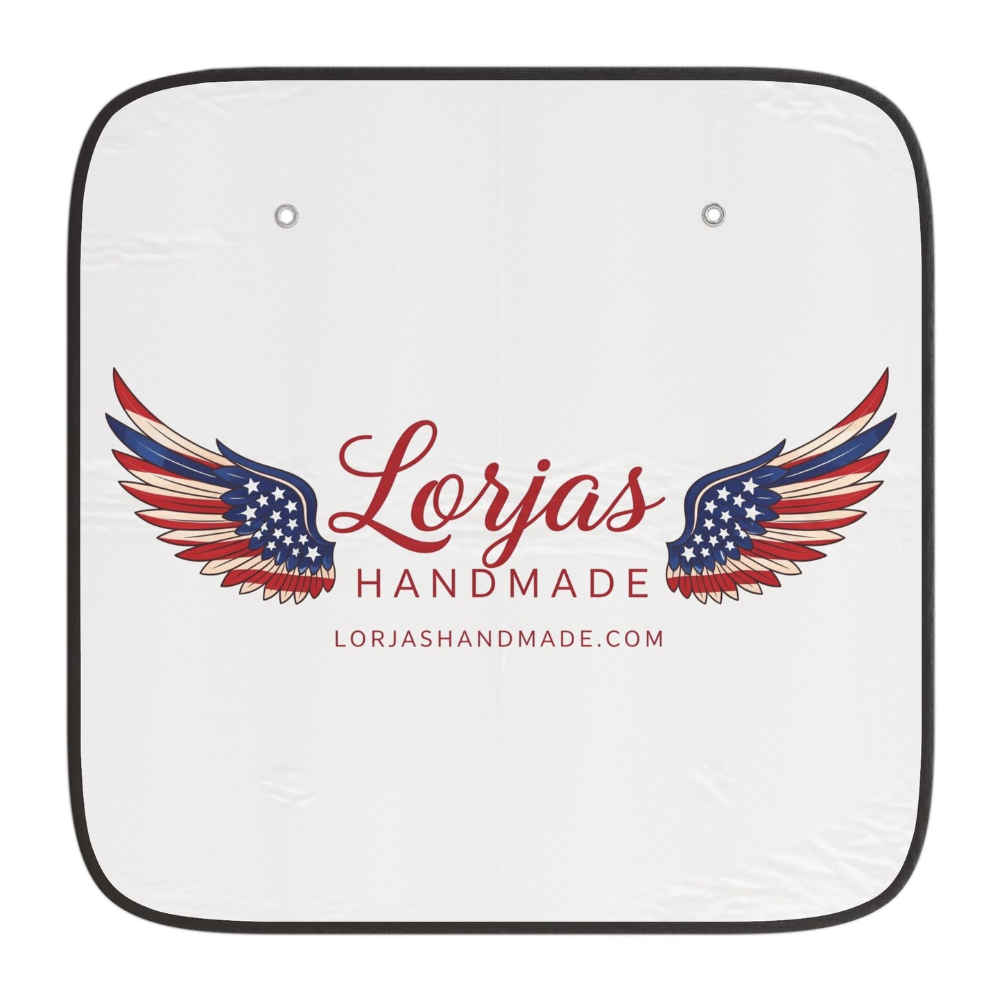 Car Sun Shade — "Lorjas Handmade" Patriotic Wing Design