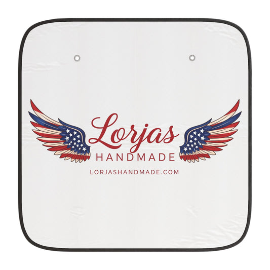 Car Sun Shade — "Lorjas Handmade" Patriotic Wing Design