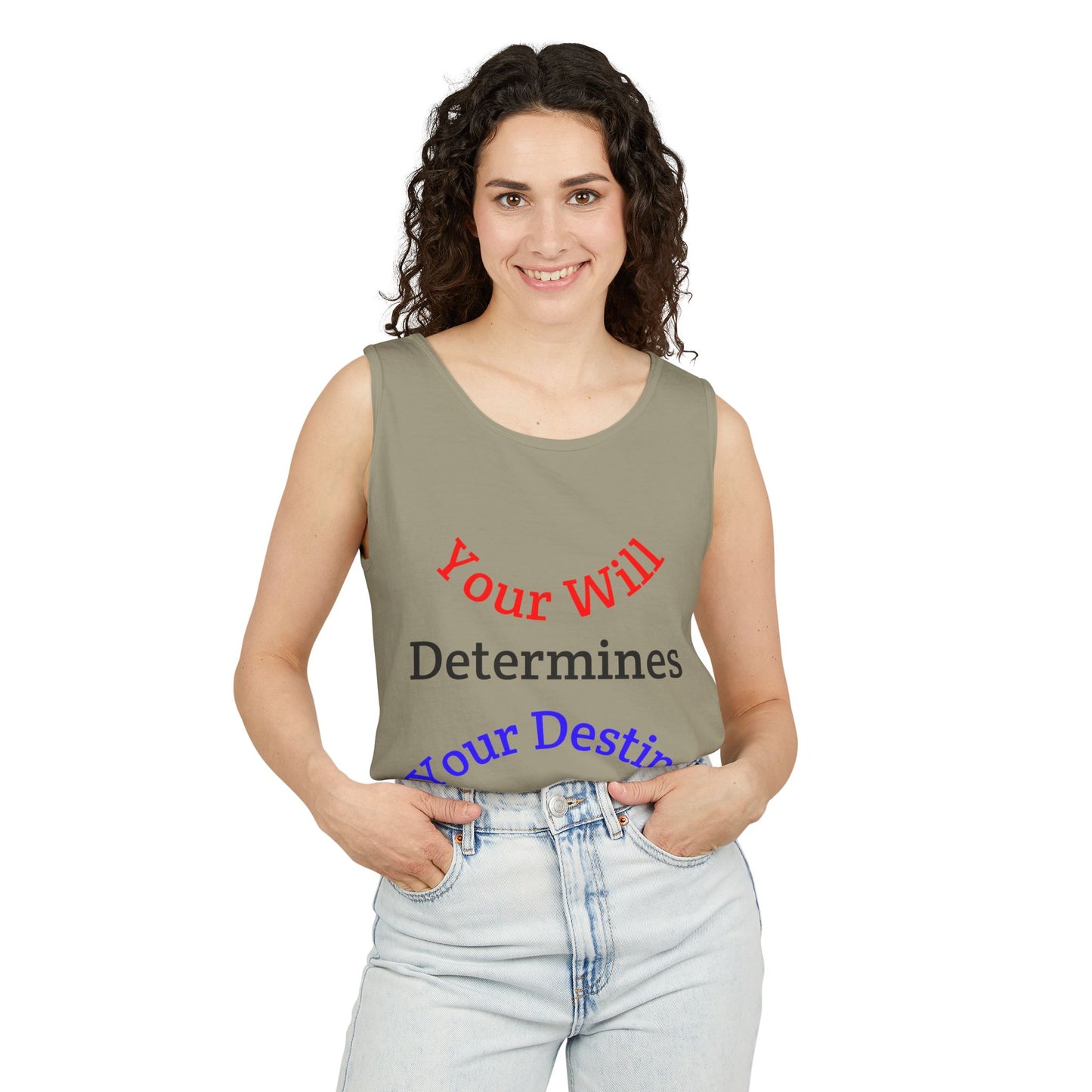 Inspirational "Your Will Determines Your Destiny" - LorJas Handmade Tank Top