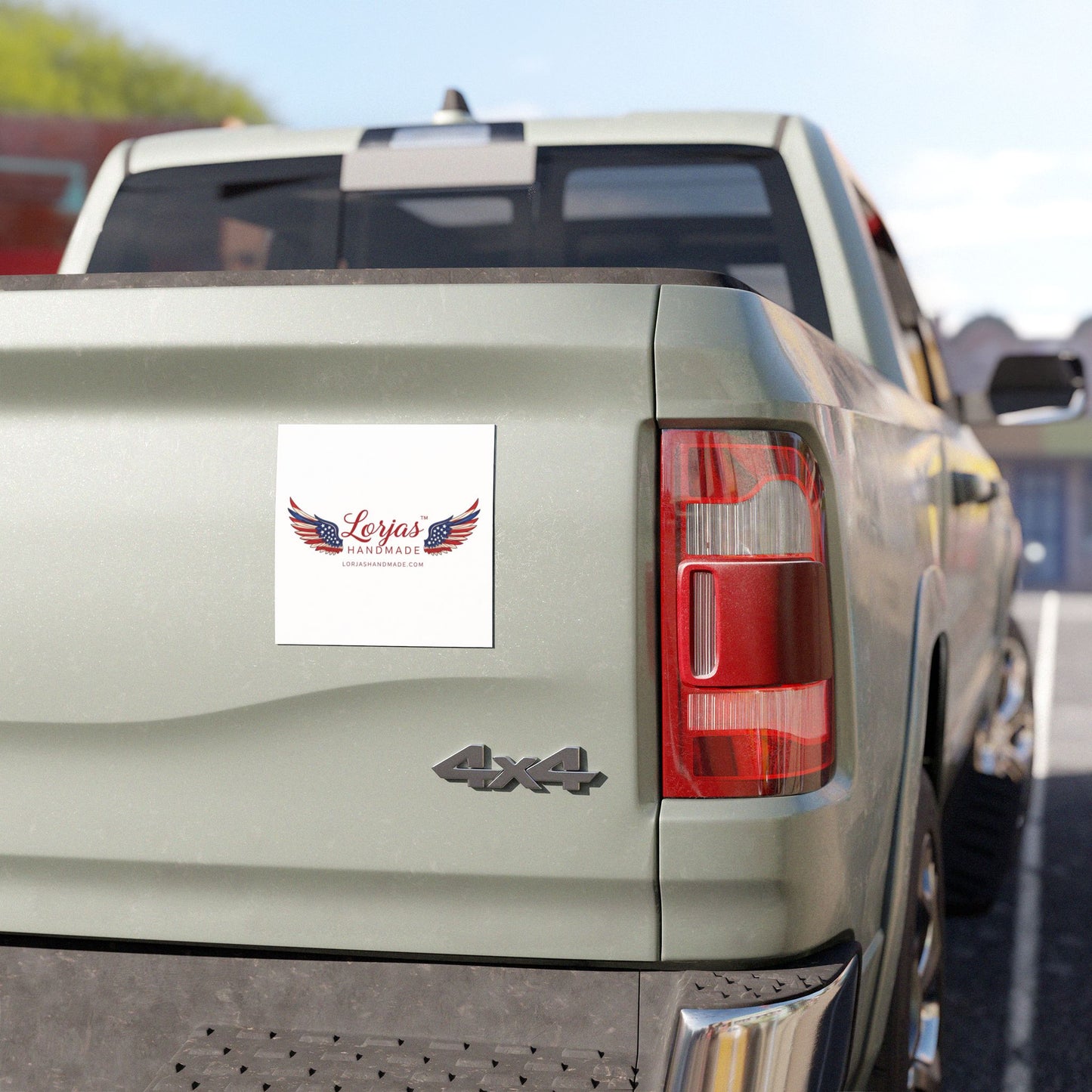 Imán para coche con logotipo de alas patriótico — Pegatina para vehículo "Lorjas Handmade"