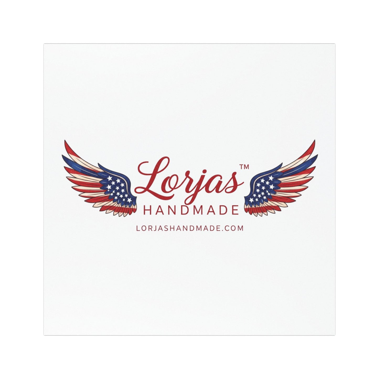 Imán para coche con logotipo de alas patriótico — Pegatina para vehículo "Lorjas Handmade"