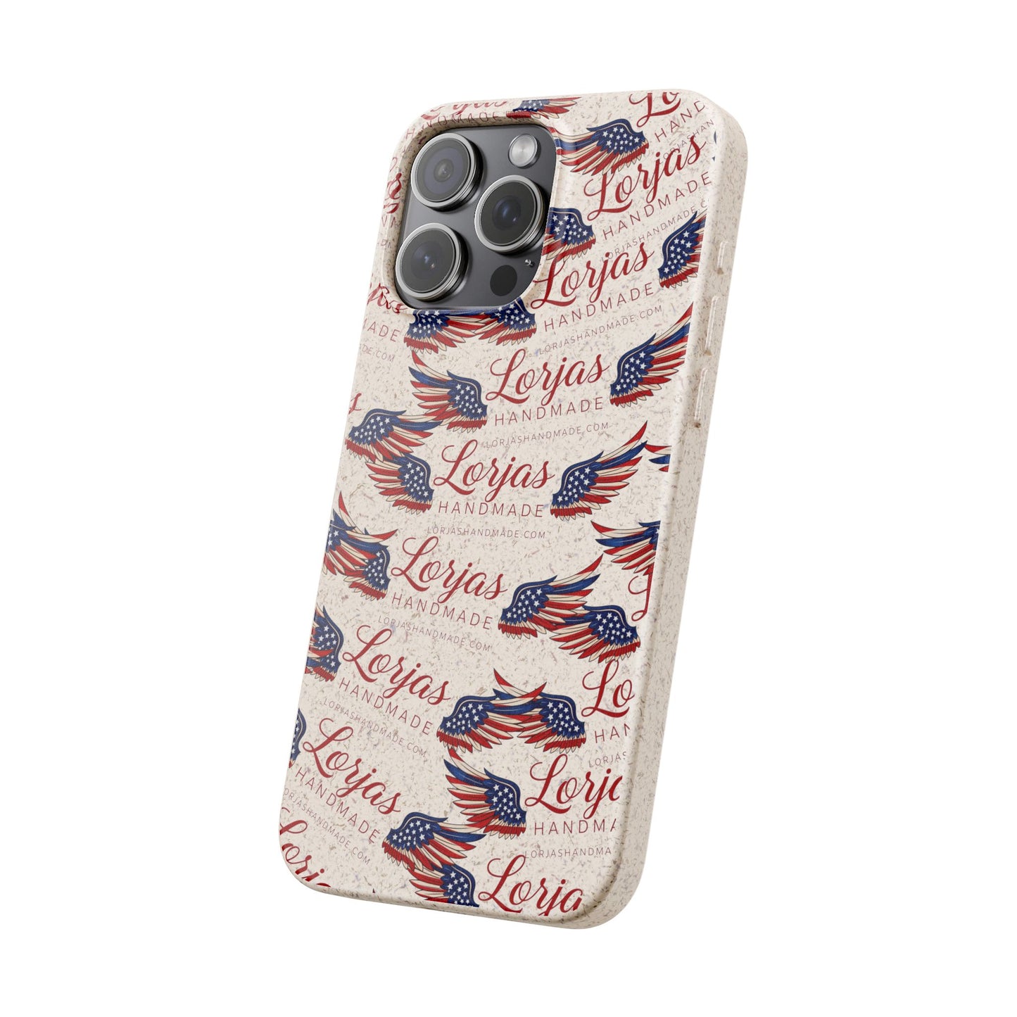 Biodegradable Phone Case — Eco-Friendly American Flag Design