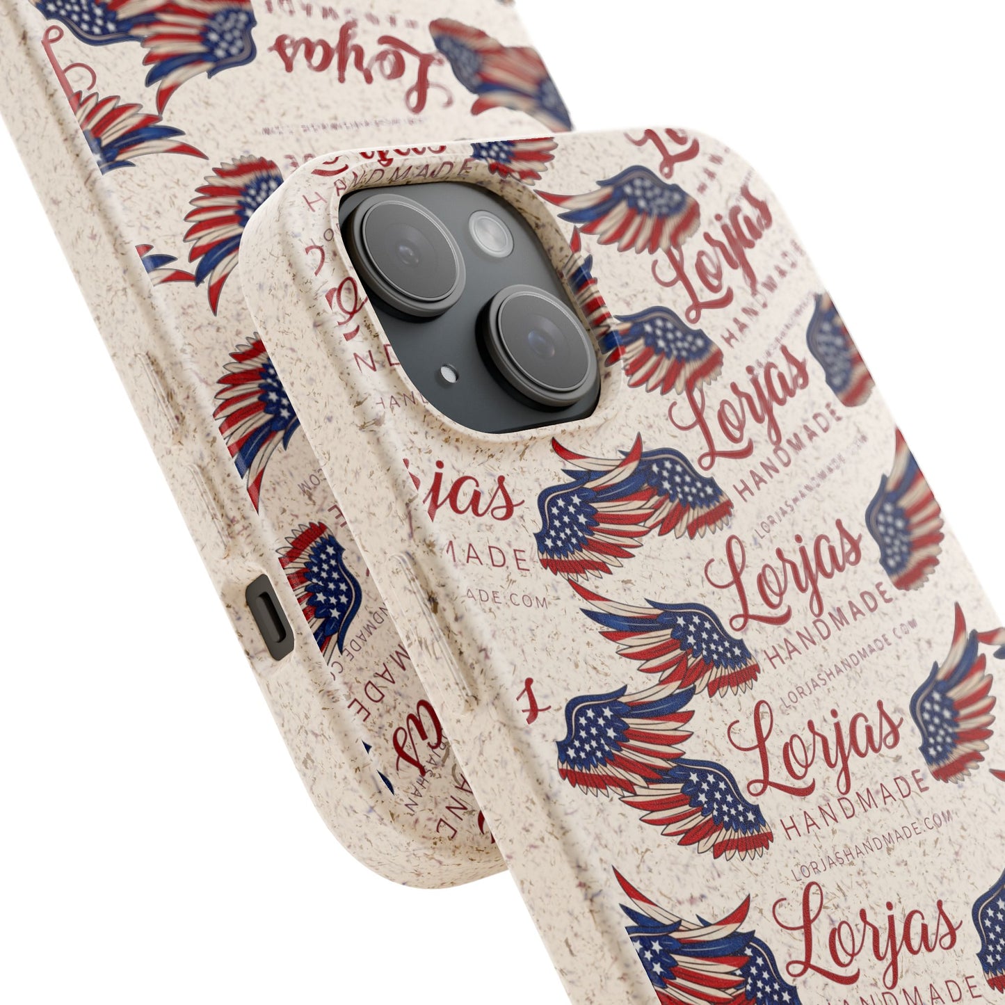 Biodegradable Phone Case — Eco-Friendly American Flag Design