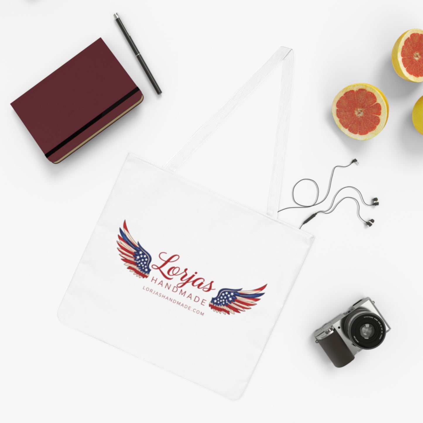 LorJas Handmade Winged Logo Shoulder Tote Bag (AOP)