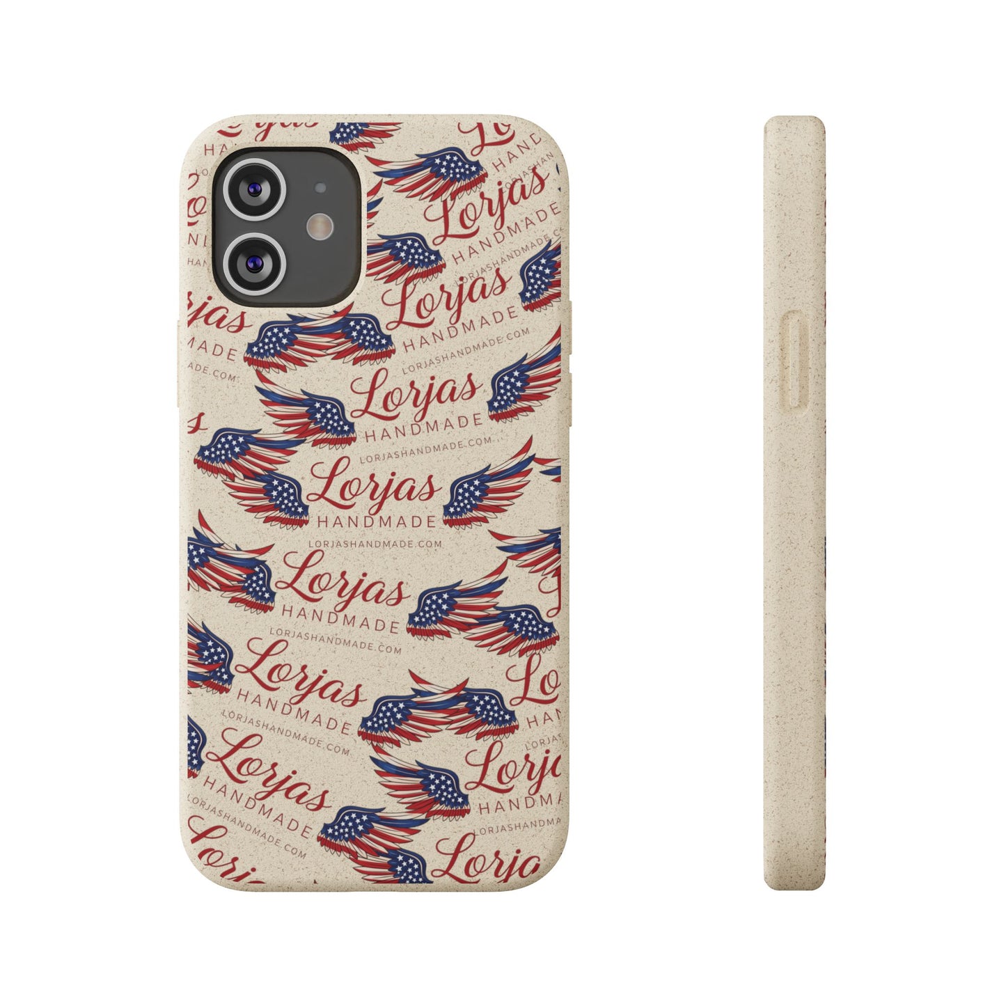 Biodegradable Phone Case — Eco-Friendly American Flag Design
