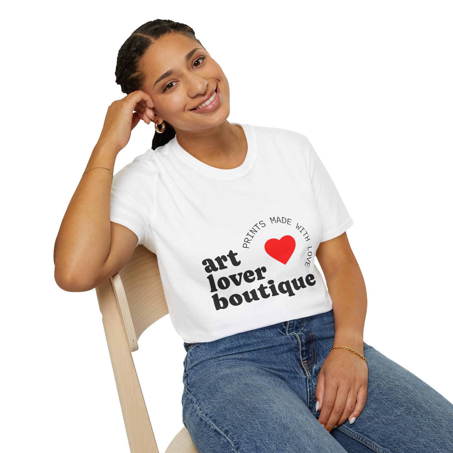 Art Lover T‑Shirt — "Prints Made With Love" Heart Boutique Tee -LorJas Handmade Comfy Tee