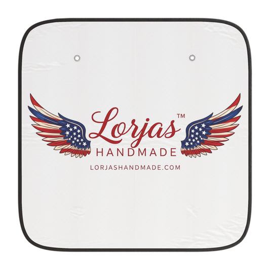 Car Sun Shade — "Lorjas Handmade" Patriotic Wing Design