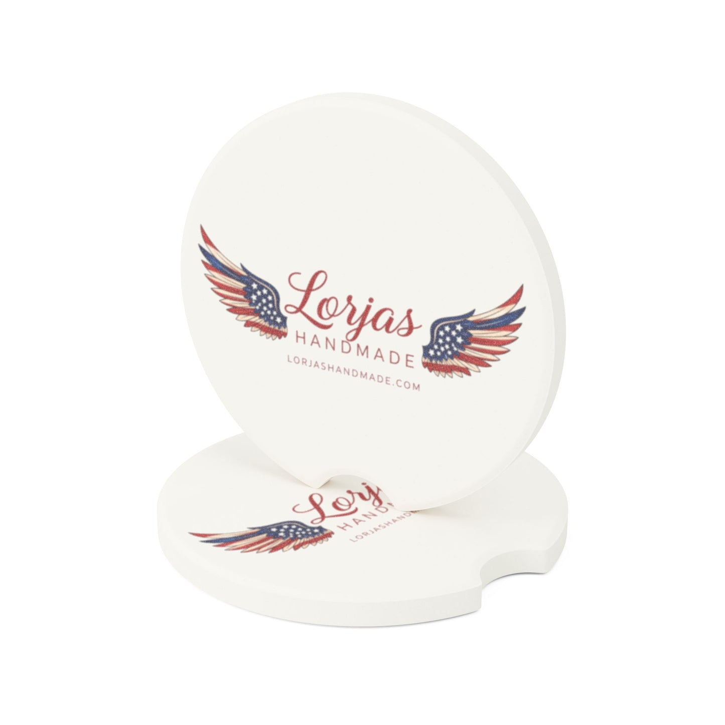 Soapstone Car Coaster — Americana Wing Logo Car Cup Holder Coaster