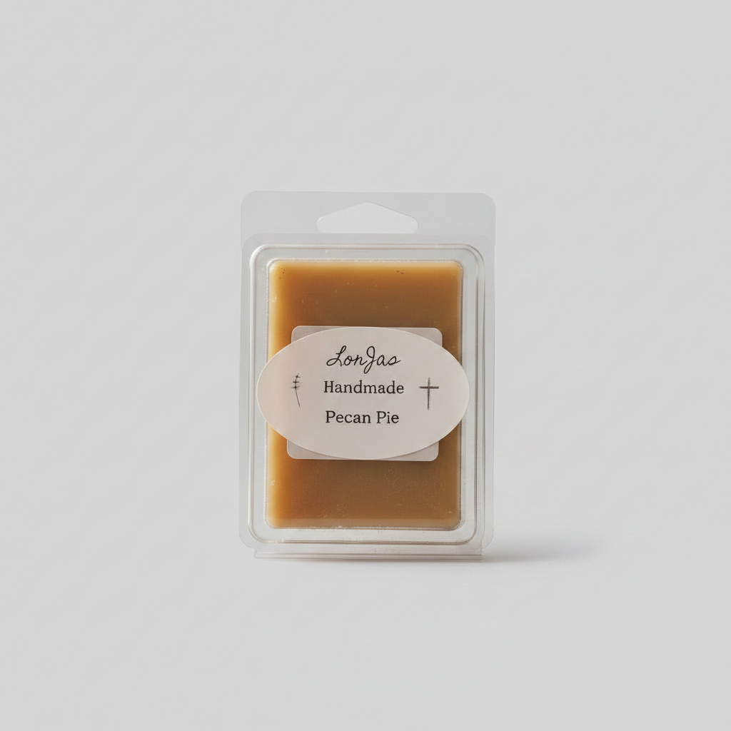 LorJas Handmade 'Pecan Pie' lightly scented soy wax melt in packaging