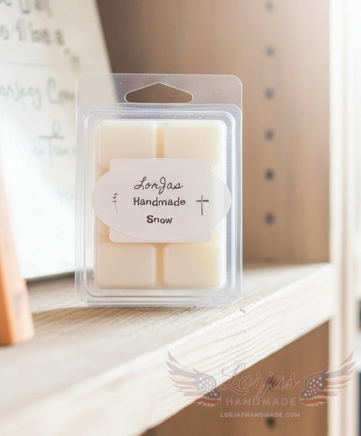 Naturally organic 'LorJas Handmade Snow' scented wax melt