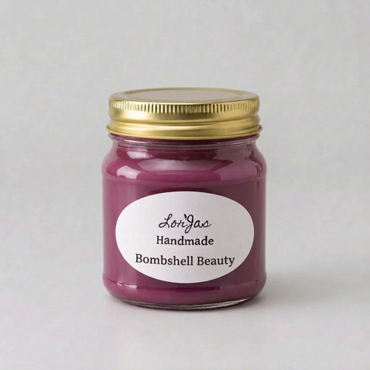 Bombshell Beauty™ Wickless Candle – Berry, Passion Fruit, Floral & Vanilla Soy Scent